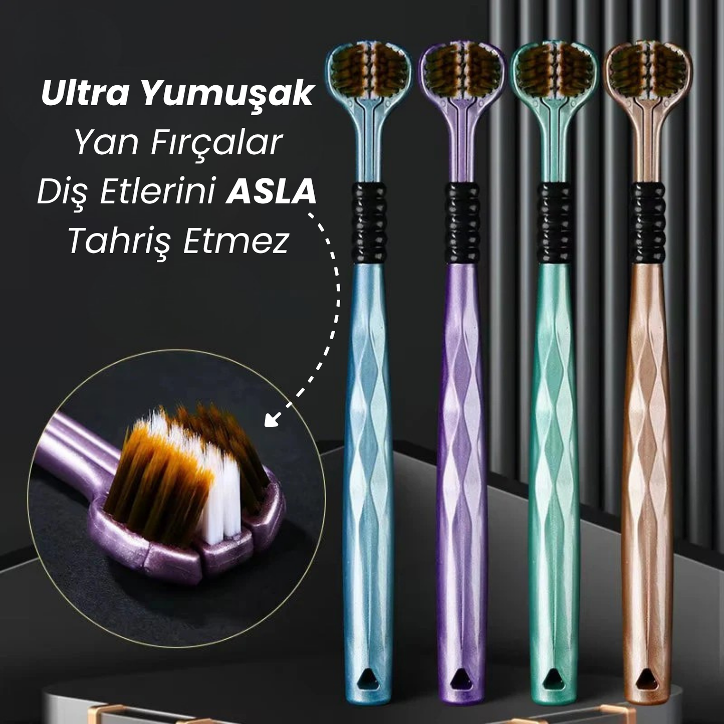 MAISON AISÊE ERGONOMİK 3 BAŞLI DİŞ FIRÇASI